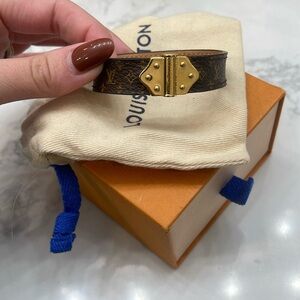 Leather Louis Vuitton Bracelet
